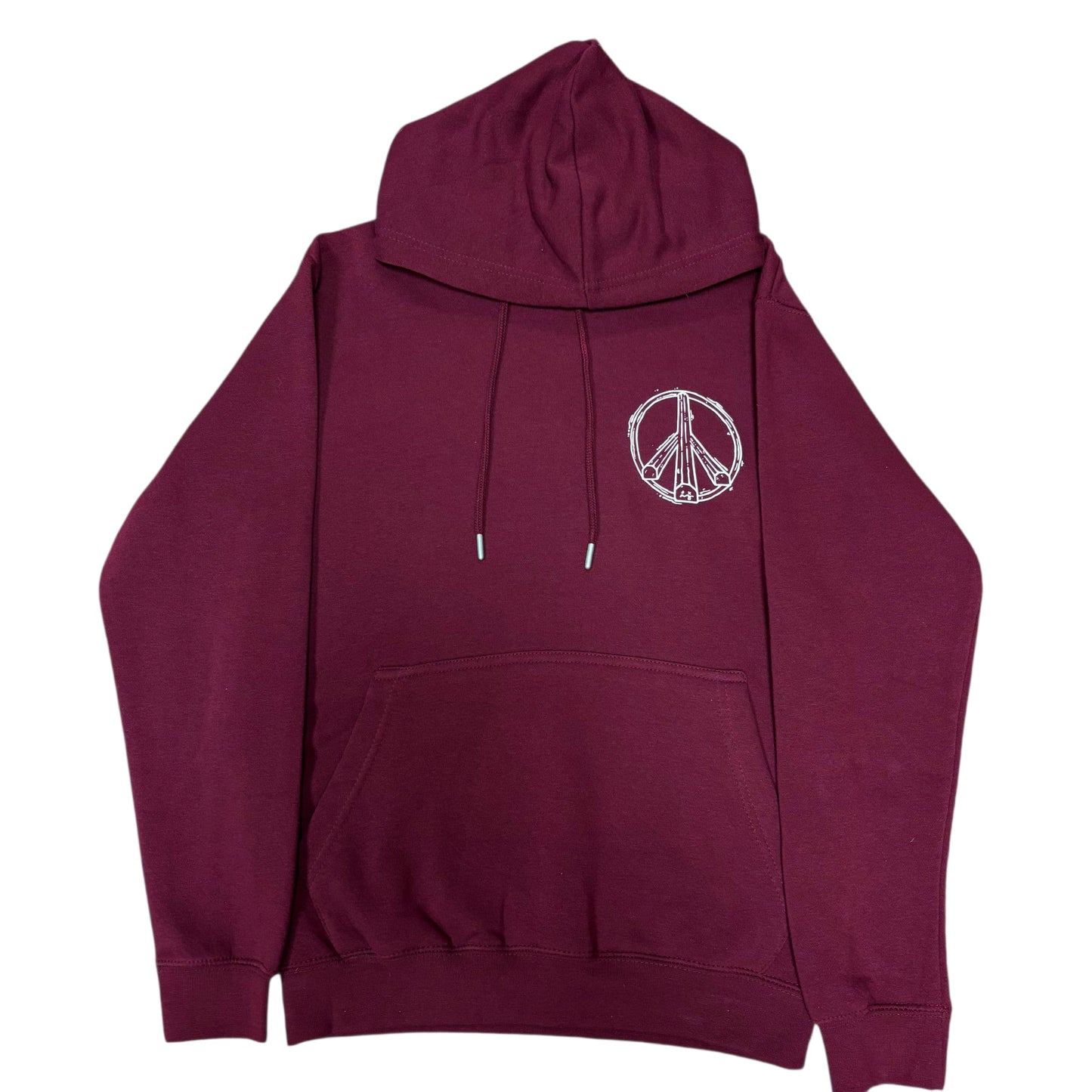 SLAPPYS "PEACE" HOODIE BURGUNDY