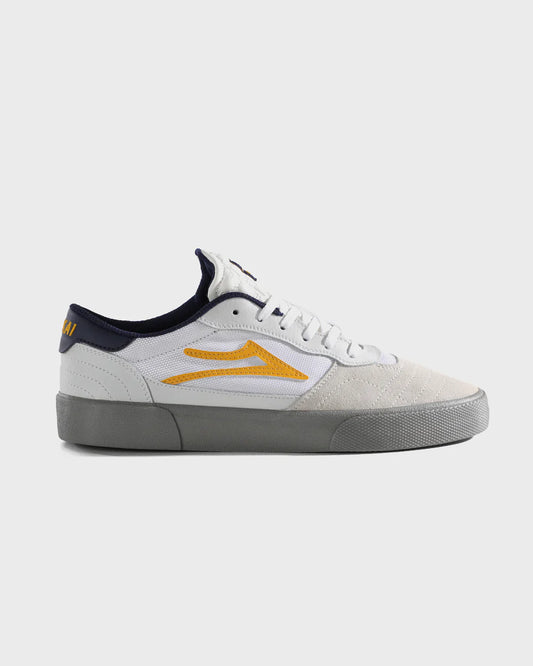 LAKAI "CAMBRIDGE" SHOES WHITE/YELLOW