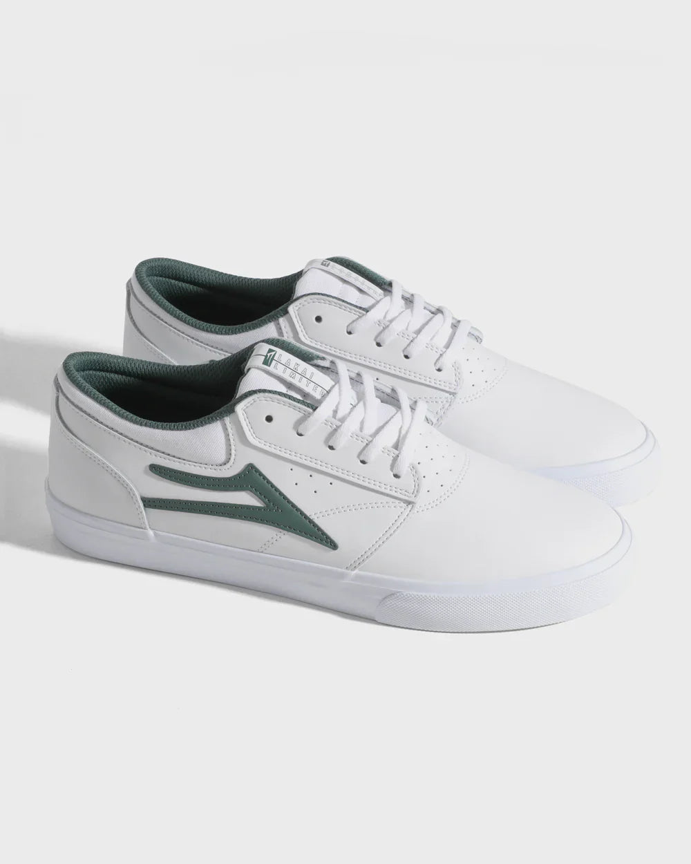 LAKAI "GRIFFIN" SHOES WHITE/PINE