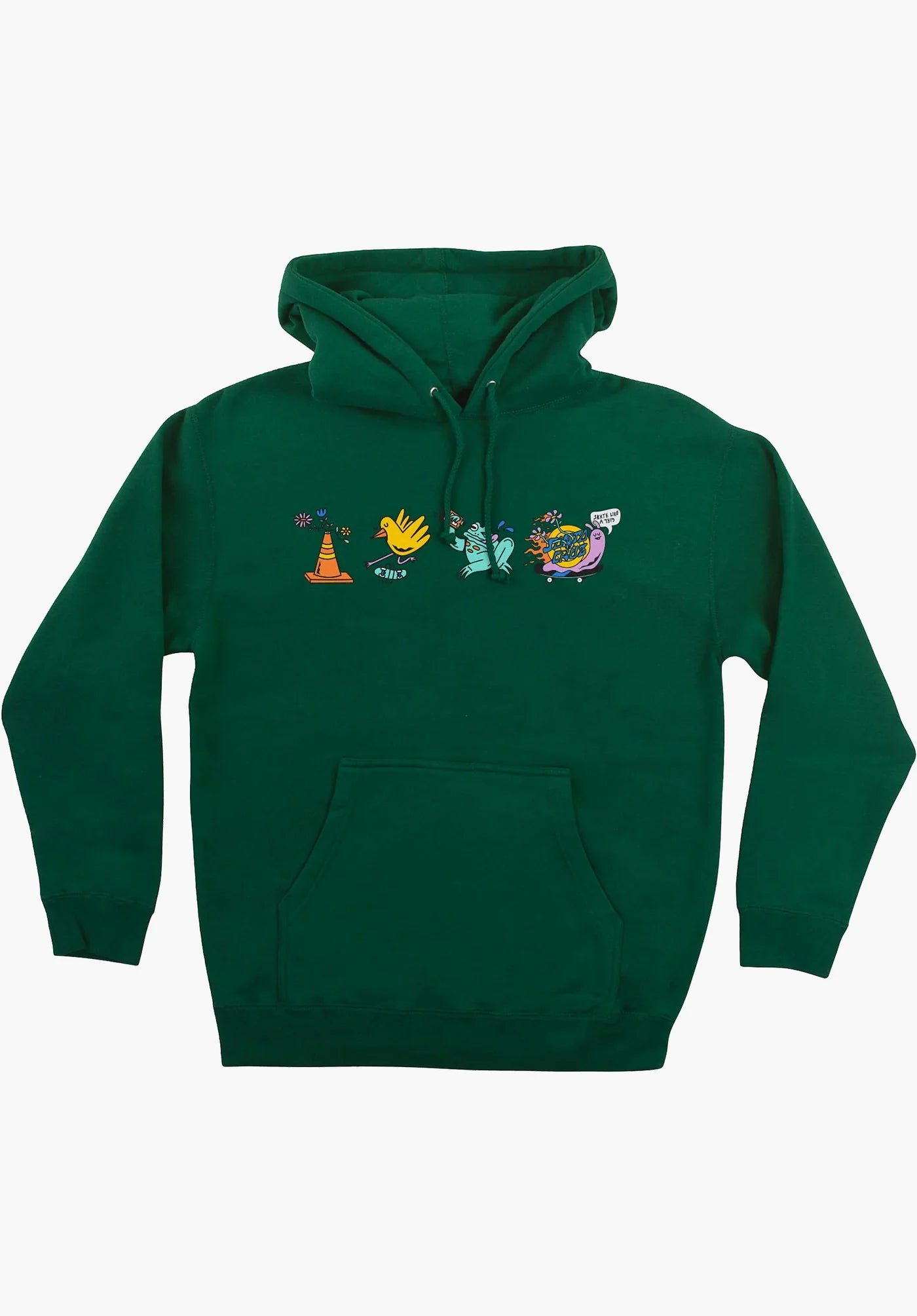 SANTA CRUZ "SKATE LIKE A GILR" HOODIE GREEN
