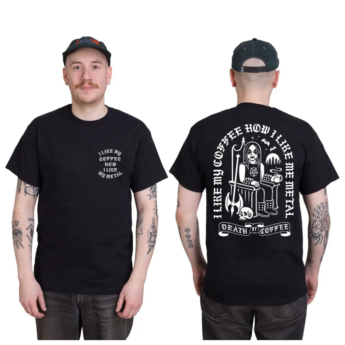 DEATH BY COFFEE "BLACK METAL" T-SHIRT