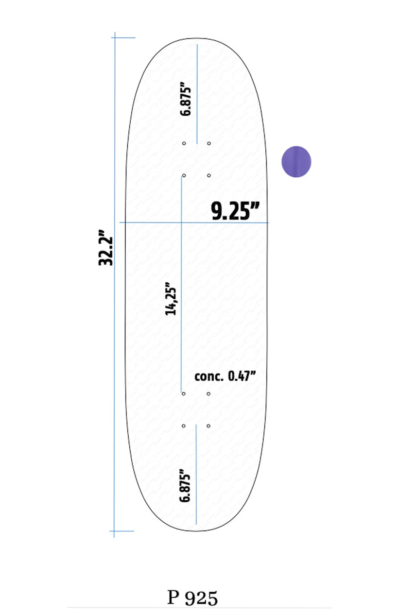 SUPERPLY "SPECIAL EGG SHAP" DECK 9.25"