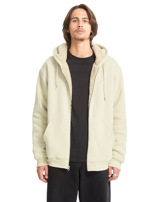 VOLCOM "SINGLE STONED LINED" ZIPPER BEIGE