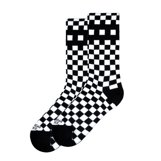 AMERICAN SOCKS "CHECKERBOARD B/W" SOCKS
