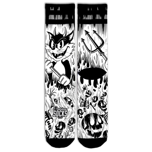 AMERICAN SOCKS "EVIL CAT" SOCKS
