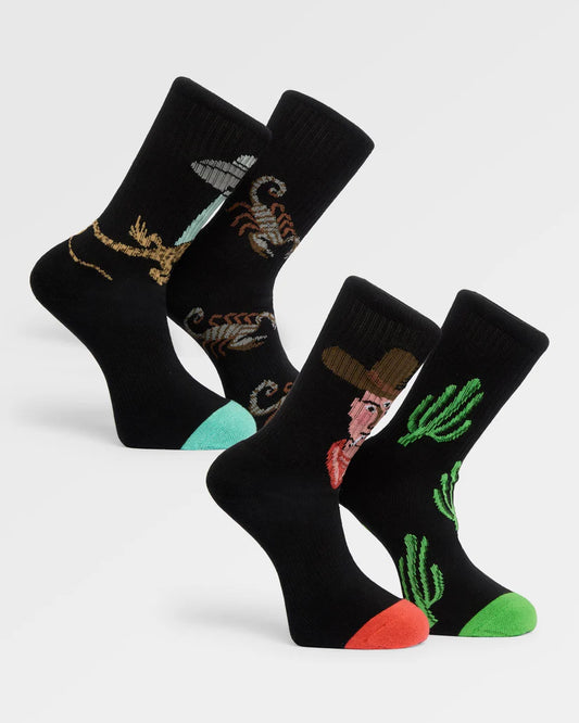 VOLCOM "MICKEY MASON 2PACK" SOCKS
