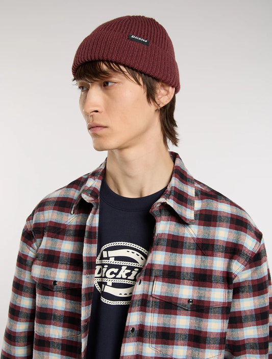 DICKIES "WOODWORTH" BEANIE BURGUNDY