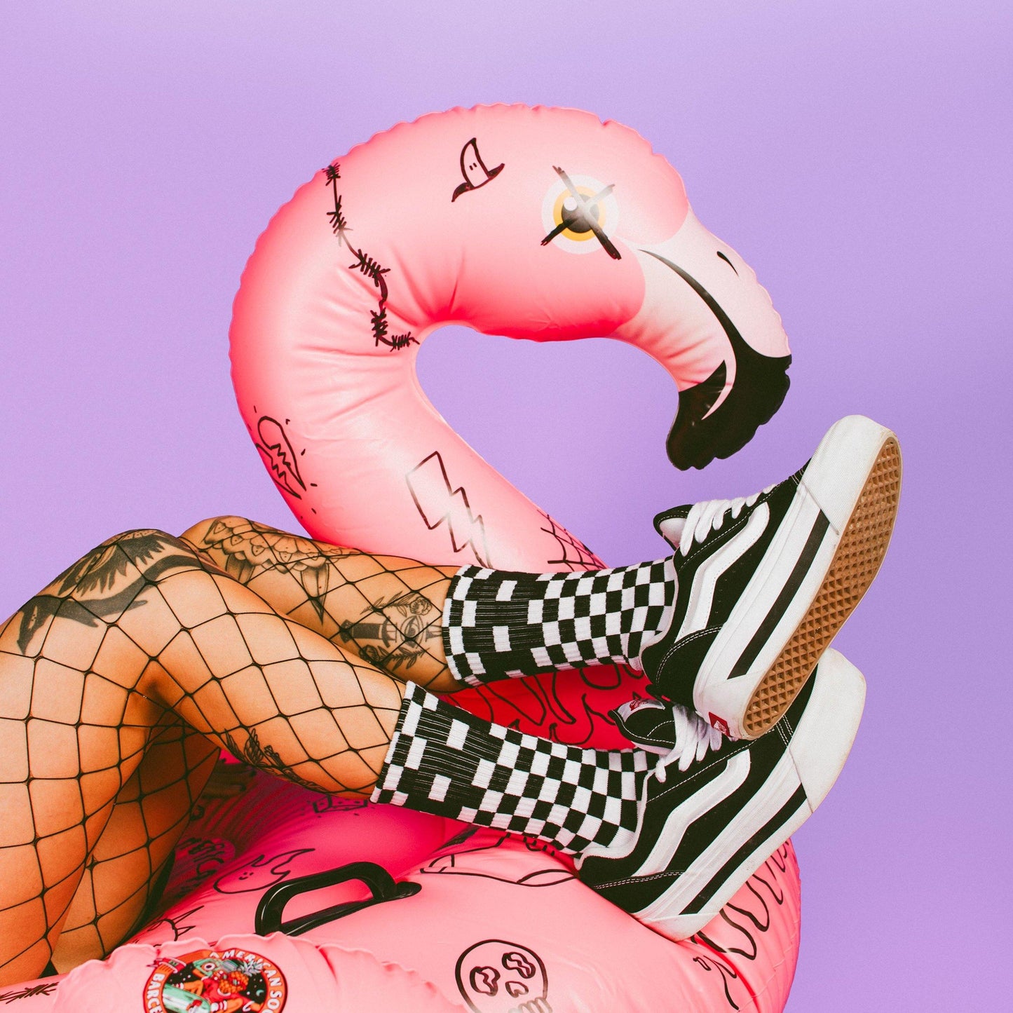 AMERICAN SOCKS "CHECKERBOARD B/W" SOCKS
