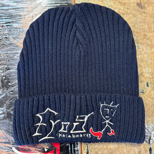 FROG "JUST KEEP WALKING" BEANIE NAVY