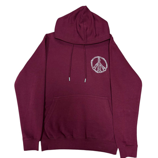 SLAPPYS "PEACE" HOODIE BURGUNDY