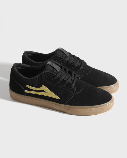 LAKAI "GRIFFIN" SHOES BLACK/GOLD