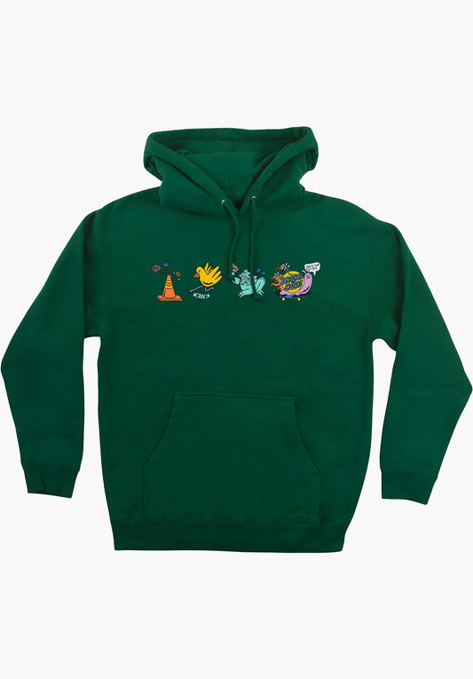 SANTA CRUZ "SKATE LIKE A GILR" HOODIE GREEN