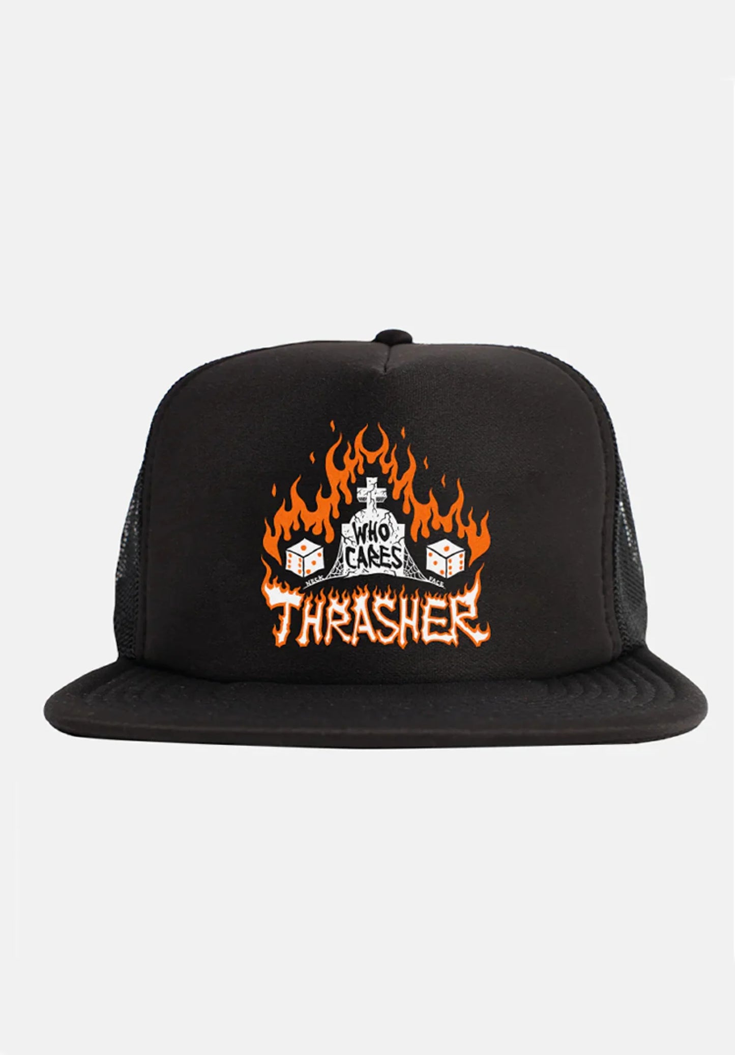 THRASHER "WHO CARES BY NECKFACE" CAP