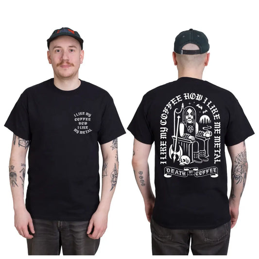 DEATH BY COFFEE "BLACK METAL" T-SHIRT