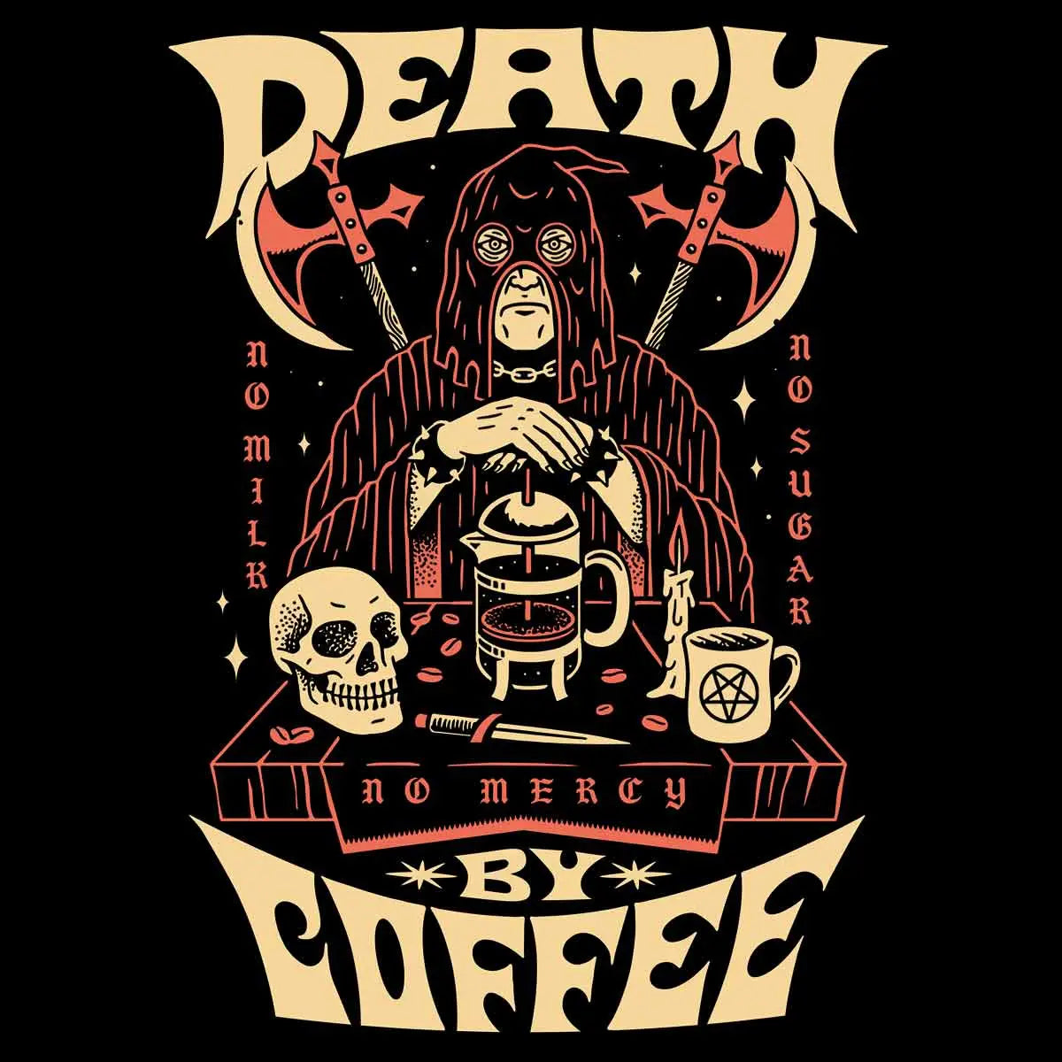 DEATH BY COFFEE "FRENCH PRESS" HOODIE
