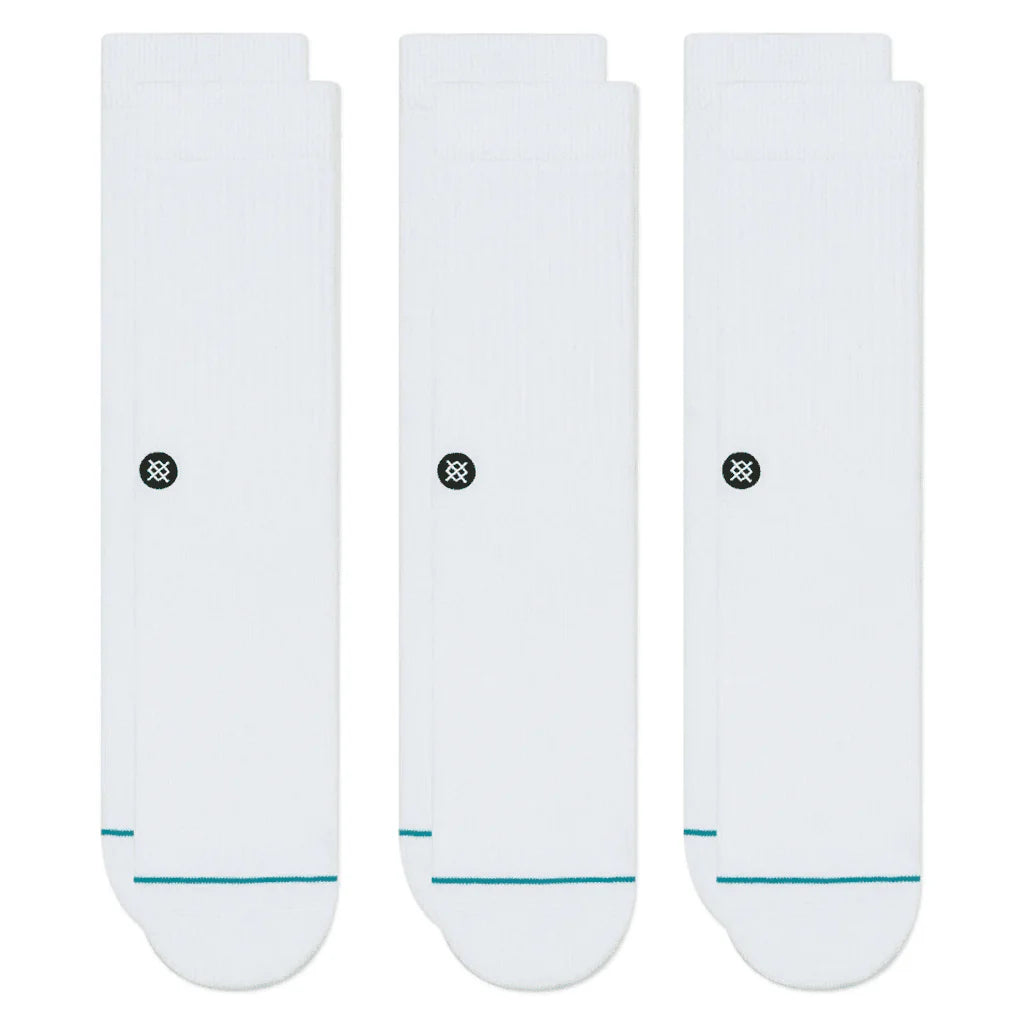 STANCE "ICON 3PACK" SOCKS WHITE
